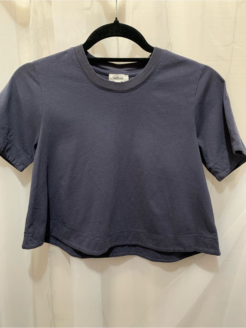 Wilfred Slate Blue Boxy Crop Tee